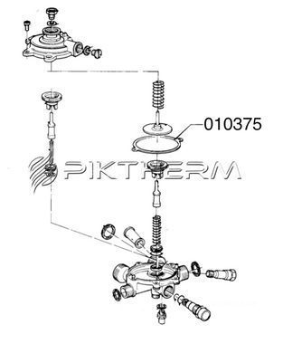 Мембрана водяного вузла Vaillant 010375 T3 VCW Thermoblock  фото