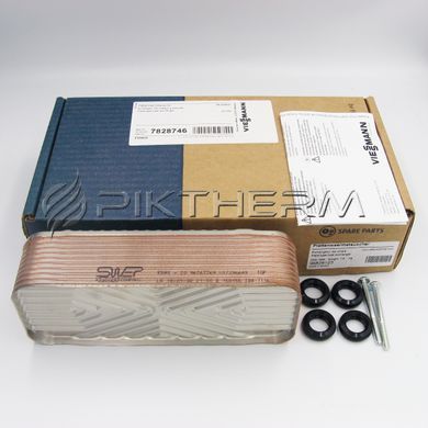 Теплообменник ГВС Viessmann 7875503 7828746 Vitodens WB1B WB1C B1KC 35 кВт.  фото
