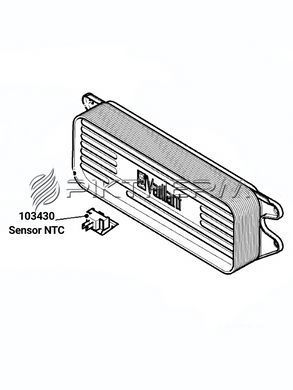 Датчик температуры NTC Vaillant 103430 turboTEC atmoTEC ecoTEC  фото